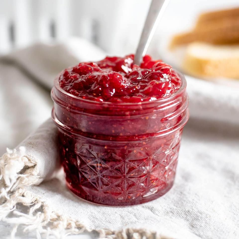 Fresh strawberry preserves